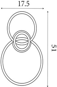 Plafoniera LED design circular Triple