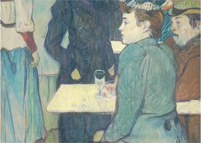 Tablou pe sticlă - Henri de Toulouse-Lautrec, A Corner of the Moulin de la Galette, reproducere (70x50 cm)