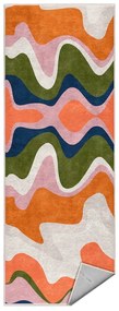Covor tip traversă portocaliu lavabil 80x200 cm Squiggly Orange – Mila Home