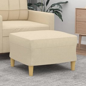 vidaXL Taburet, crem, 60x50x41 cm, material textil