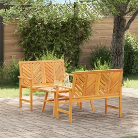 vidaXL Set de lounge pentru grădină 2 pcs Maro Lemn masiv de acacia
