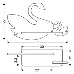 Corp de iluminat pentru copii alb/roz Swan – Candellux Lighting