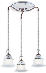 Lustra design clasic cu decor ceramic realizat manual FERRARA