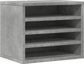 vidaXL Organizator birou, gri beton, 36x26x29,5 cm lemn prelucrat
