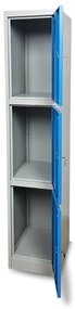 Dulap metalic - 3 cutii, 38 x 45 x 185 cm, blocare, galben - ral 1023