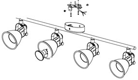 Eglo 96555 - LED Lampa spot SERAS 4xGU10/3,3W/230V