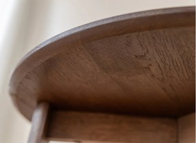Măsuță lemn masiv nuc rotundă Monte finisaj Ø61×39 cm