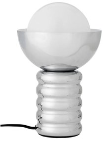 Veioză argintie cu abajur din sticlă (înălțime 32 cm) Spike – Bloomingville