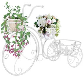 vidaXL Suport plante în formă de bicicletă, metal, în stil vintage