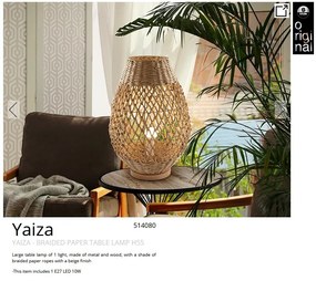 Veioza/Lampa de masa design decorativ Yaiza