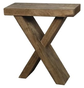 Măsuță laterală din lemn reciclat, natur, H49 cm, Grimaud