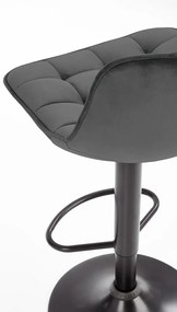 Scaun de bar Kinsley, gri/negru