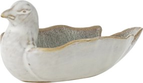 Bol vintage decorativ din ceramică antichizata 13,5x8,5x6 cm, „Chirp"