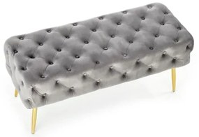 Bancă ATHENA 40x100 cm gri/auriu