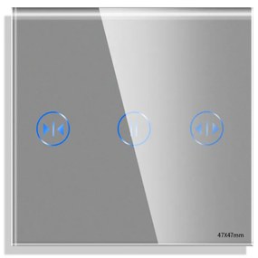 Panou Intrerupator Jaluzele cu Touch Mini din Sticla LUXION