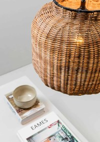 Lustra / Pendul suspendat design natural din ratan TUPAI 30cm