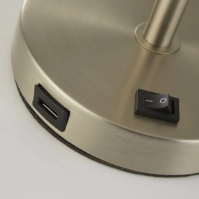 Veioza/Lampa de masa design modern Finn, nickel, gri