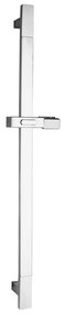 Tijă de duș argintiu-lucios de montat pe perete din oțel inoxidabil 68 cm cu suport glisant – Sapho