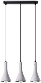 Sollux Lighting Rea lampă suspendată 3x12 W negru-gri/frasin SL.1225