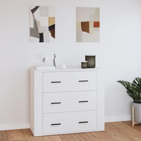 vidaXL Dulap, alb, 80x33x70 cm, lemn prelucrat