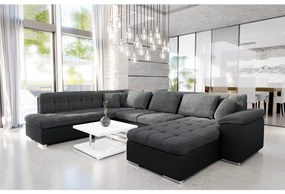 Colțar în formă de U Talina cu funcție de dormit (D) (piele ecologică Soft 011 + Majorka 03). 1058576