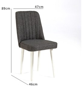 Scaun sufragerie Vlasta 1 (alb + antracit) . 1093070