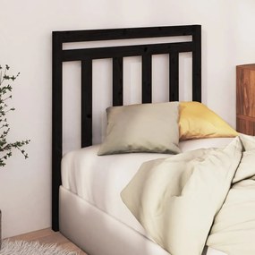 Tablie de pat, negru, 96x4x100 cm, lemn masiv de pin Negru, 96 x 4 x 100 cm, 1
