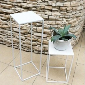 Suport pentru flori 70x24 cm, alb