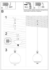 Lustră Sollux Bilbao, galben