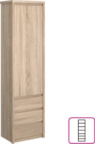 Etajeră TYP 5, PAL melaminat, stejar sonoma, NORTY