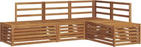 vidaXL Set de canapele de exterior 4 Bucată natural