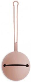 Mushie Suzeta din silicon caz - roz pudra