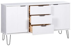 321137 vidaXL Servantă New York Range, alb, lemn masiv de pin