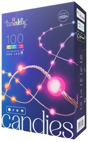 Instalație LED RGB dimabilă de Crăciun 100xLED 8 m USB Wi-Fi Twinkly TWKP100RGB-T