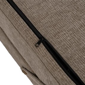 Fotoliu bej extensibil cu tapițerie din chenille – Ixia