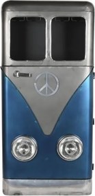 Bar din metal cu suport pentru sticle și pahare, 71x43x152 cm, „Blue Van”