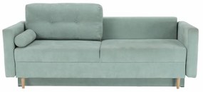 Canapea extensibilă, verde mentă textil Queens, AURELIA