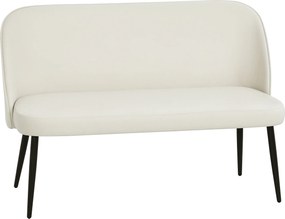 HOMCOM Canapea 2 locuri, canapea tapițată modernă cu cadru din metal și lemn, tapițerie cu aspect de catifea, bej | Aosom Romania