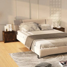 vidaXL Noptiere, 2 buc., stejar afumat, 45x34x44,5 cm, PAL