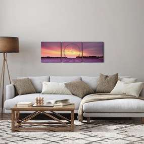Tablou - Câmp de lavandă (cu ceas) (90x30 cm)
