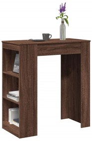 854388 vidaXL Masă bar cu rafturi, stejar maro, 95x47x103,5 cm lemn prelucrat