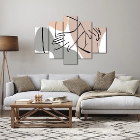 Tablou - Femeie corp linie de artă N⁰2 (150x105 cm)