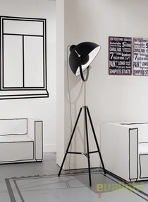 Lampadar cu trepied design industrial HOLLYWOOD negru HOLLYWOOD/B