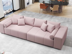 Canapea extensibilă dumonde cu ladă de depozitare si sezut confortabil din spuma high-density, Marbela Enjoy Flamingo XXL 295x100 cm