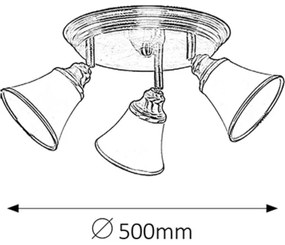 Rabalux 6548 - Lampa spot GRANDO 3xE14/40W/230V