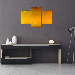 Tabloul abstract galben (90x60 cm)