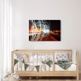 Tablou cu valuri de lumini (90x60 cm)