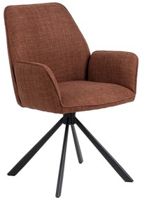 Set de scaune de sufragerie cărămiziu cu cotiere 2 buc. tapițat Glenda – Actona