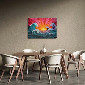 Tablou - Mozaic de valuri (70x50 cm)