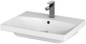 Lavoar baie suspendat alb 60 cm, dreptunghiular, Cersanit City 600x450 mm